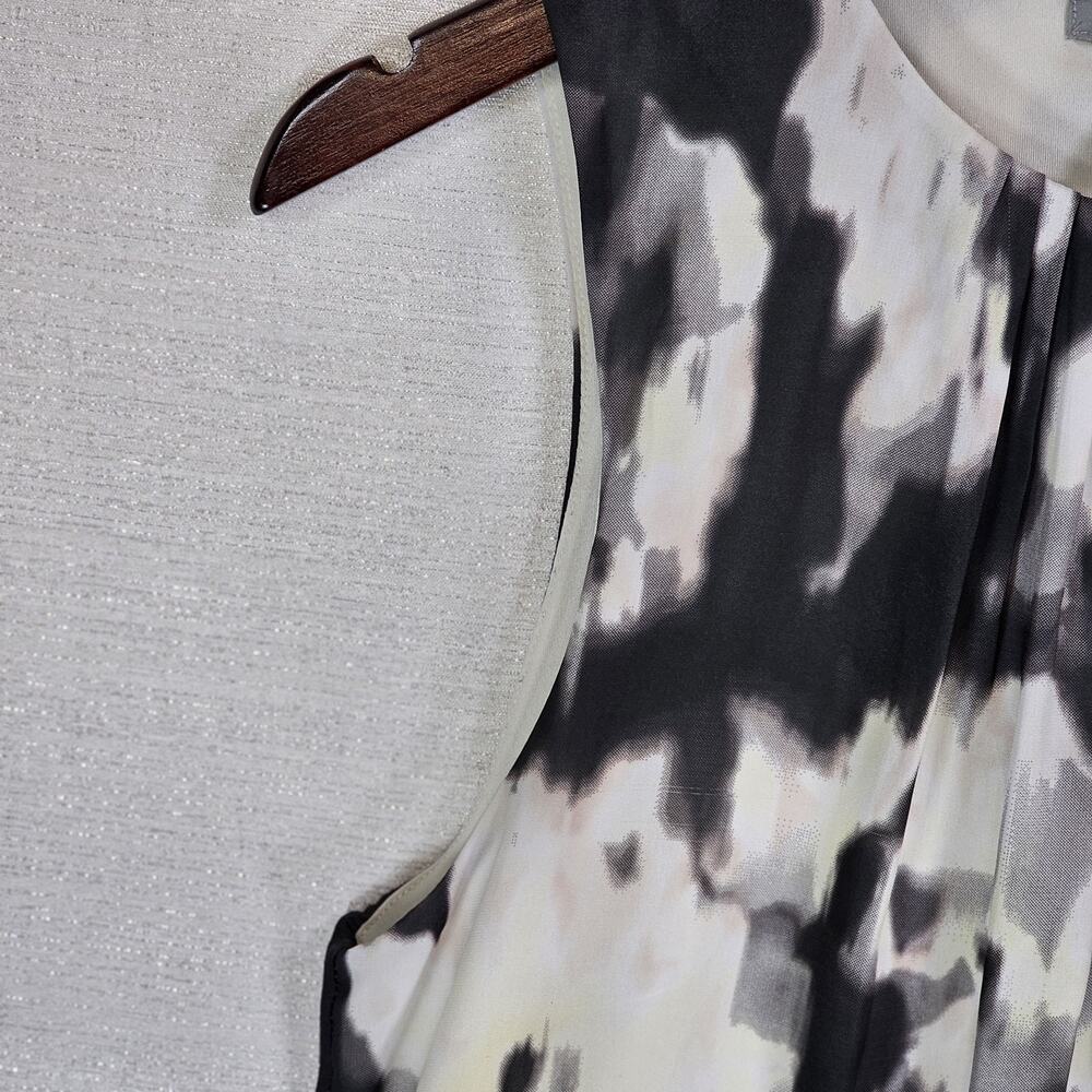 H&M Dress Abstract Black, White, Yellow Floral Sleeveless Medium - Picture 4 of 4